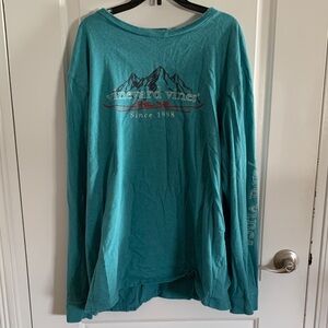 Vineyard Vines Teal Graphic Long Sleeve